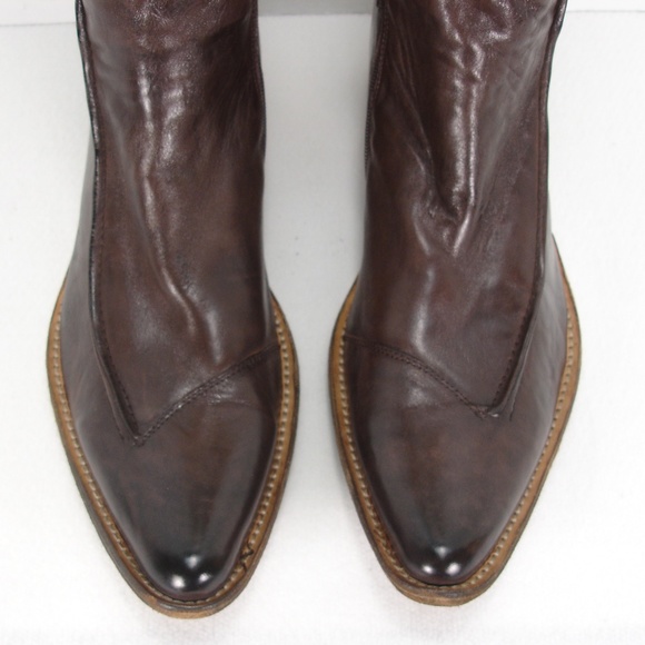 NEW ORONERO BROWN SOFT LEATHER ANKLE BOOTS 12
